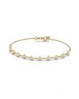 14K Rose Gold  Bracelet With 0.66 Carat White Diamonds