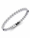 14K White Gold Tennis Bracelet With 2.88 Carat White Diamonds