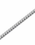 14K White Gold Tennis Bracelet With 2.88 Carat White Diamonds