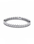 14K White Gold Tennis Bracelet With 2.88 Carat White Diamonds