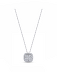 14K White gold necklace with 0.22 carat White Diamonds