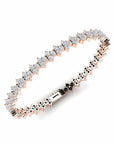 14K Rose Gold Tennis Bracelet With 2.88 Carat White Diamonds