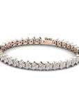 14K Rose Gold Tennis Bracelet With 2.88 Carat White Diamonds