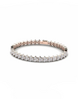 14K Rose Gold Tennis Bracelet With 2.88 Carat White Diamonds