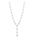 14K White gold necklace with 0.11 carat White Diamonds