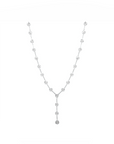 14K White gold necklace with 0.11 carat White Diamonds