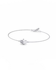 14K White Gold Bracelet With 0.03 Carat Stone