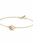 14K Gold Bracelet With 0.03 Carat Stone