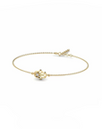 14K Gold Bracelet With 0.03 Carat Stone