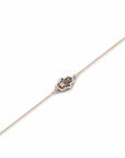 14K Rose Gold Bracelet With 0.03 Carat Stone