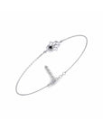 14K White Gold Bracelet With 0.03 Carat Stone