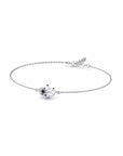 14K White Gold Bracelet With 0.03 Carat Stone