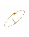 14K Gold Bracelet With 0.03 Carat Stone