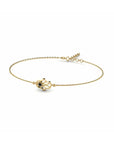 14K Gold Bracelet With 0.03 Carat Stone