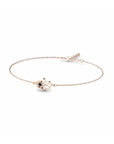 14K Rose Gold Bracelet With 0.03 Carat Stone