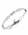 14K White Gold Bracelet With 0.72 Carat White Diamonds