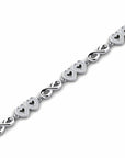 14K White Gold Bracelet With 0.72 Carat White Diamonds