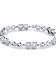 14K White Gold Bracelet With 0.72 Carat White Diamonds