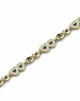 14K Gold Bracelet With 0.72 Carat White Diamonds