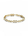 14K Gold Bracelet With 0.72 Carat White Diamonds