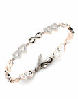 14K Rose Gold Bracelet With 0.72 Carat White Diamonds