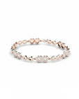 14K Rose Gold Bracelet With 0.72 Carat White Diamonds