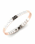 14K Rose Gold Bracelet With 0.56 Carat White Diamonds