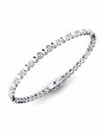 14K White Gold Tennis Bracelet With 0.75 Carat White Diamonds