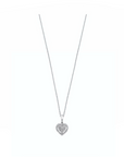 14K White gold necklace with 0.16 carat White Diamonds