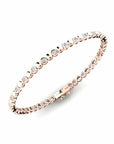 14K Rose Gold Tennis Bracelet With 0.75 Carat White Diamonds