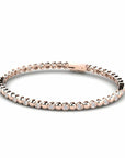 14K Rose Gold Tennis Bracelet With 0.75 Carat White Diamonds