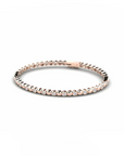 14K Rose Gold Tennis Bracelet With 0.75 Carat White Diamonds