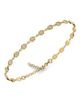 14K Gold Bracelet With 0.48 Carat White Diamonds