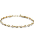 14K Gold Bracelet With 0.48 Carat White Diamonds