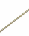 14K Gold Bracelet With 0.48 Carat White Diamonds