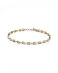 14K Gold Bracelet With 0.48 Carat White Diamonds