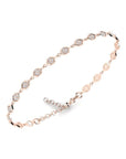 14K Rose Gold Bracelet With 0.48 Carat White Diamonds