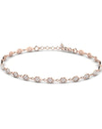 14K Rose Gold Bracelet With 0.48 Carat White Diamonds