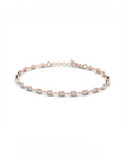 14K Rose Gold Bracelet With 0.48 Carat White Diamonds