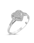 14K White gold ring with 0.21 carat White Diamonds