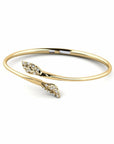 14K Gold Bracelet With 0.13 Carat White Diamonds