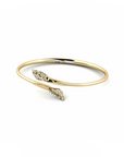 14K Gold Bracelet With 0.13 Carat White Diamonds