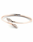 14K Rose Gold Bracelet With 0.13 Carat White Diamonds