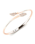 14K Rose Gold Bracelet With 0.13 Carat White Diamonds