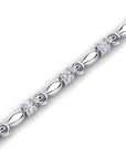 14K White Gold Bracelet With 0.45 Carat White Diamonds