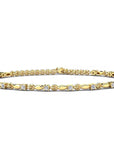 14K Gold Bracelet With 0.45 Carat White Diamonds