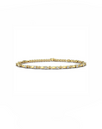 14K Gold Bracelet With 0.45 Carat White Diamonds