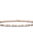 14K Rose Gold Bracelet With 0.45 Carat White Diamonds