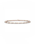 14K Rose Gold Bracelet With 0.45 Carat White Diamonds