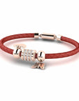 14K Rose Gold Bracelet With 0.58 Carat White Diamonds